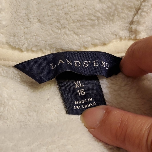 Lands' End Hooded Fleece - Size XL (16) - Picture 4 of 5